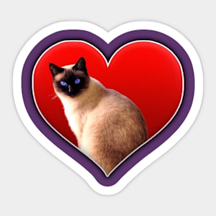 Cat With A Heart Sticker